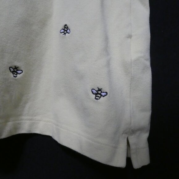 CROFT & BARROW | large | Yellow Polo Short Sleeve With Embroidered Bees All Over - Picture 9 of 16